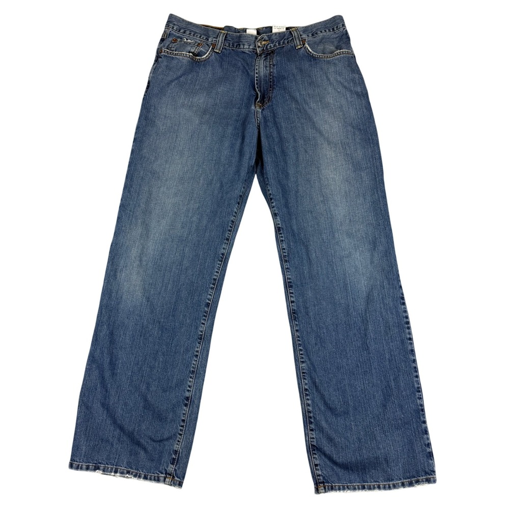 Lucky Brand Jeans Mens 36 (36x31.5) Blue Dungarees Gene Monesano Denim USA Made